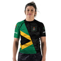 Personalized Jamaica Flag Diagonal Split Rash Guard