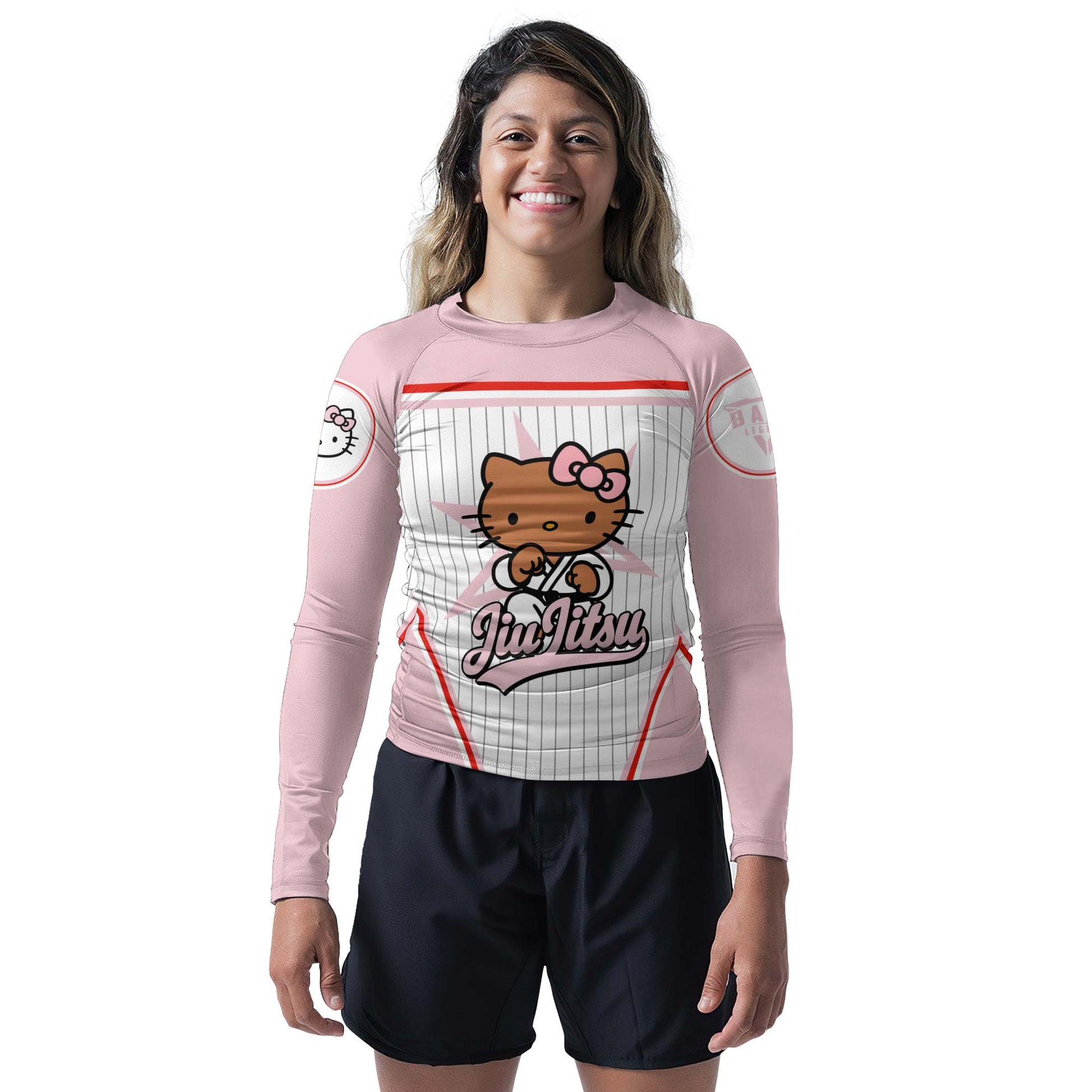 Personalized Jiu Jitsu Hello Kitty Rash Guard