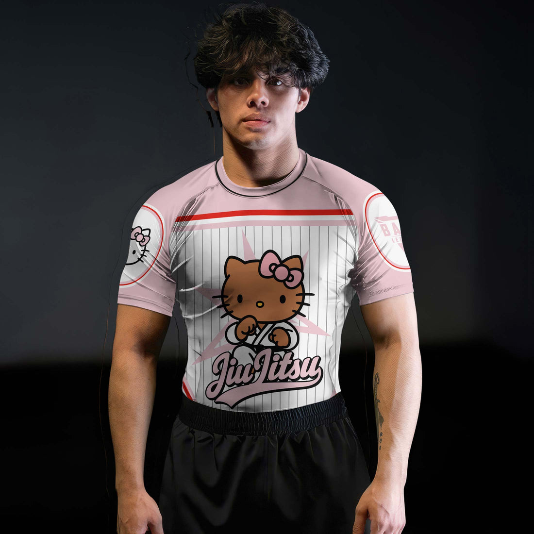Personalized Jiu Jitsu Hello Kitty Rash Guard