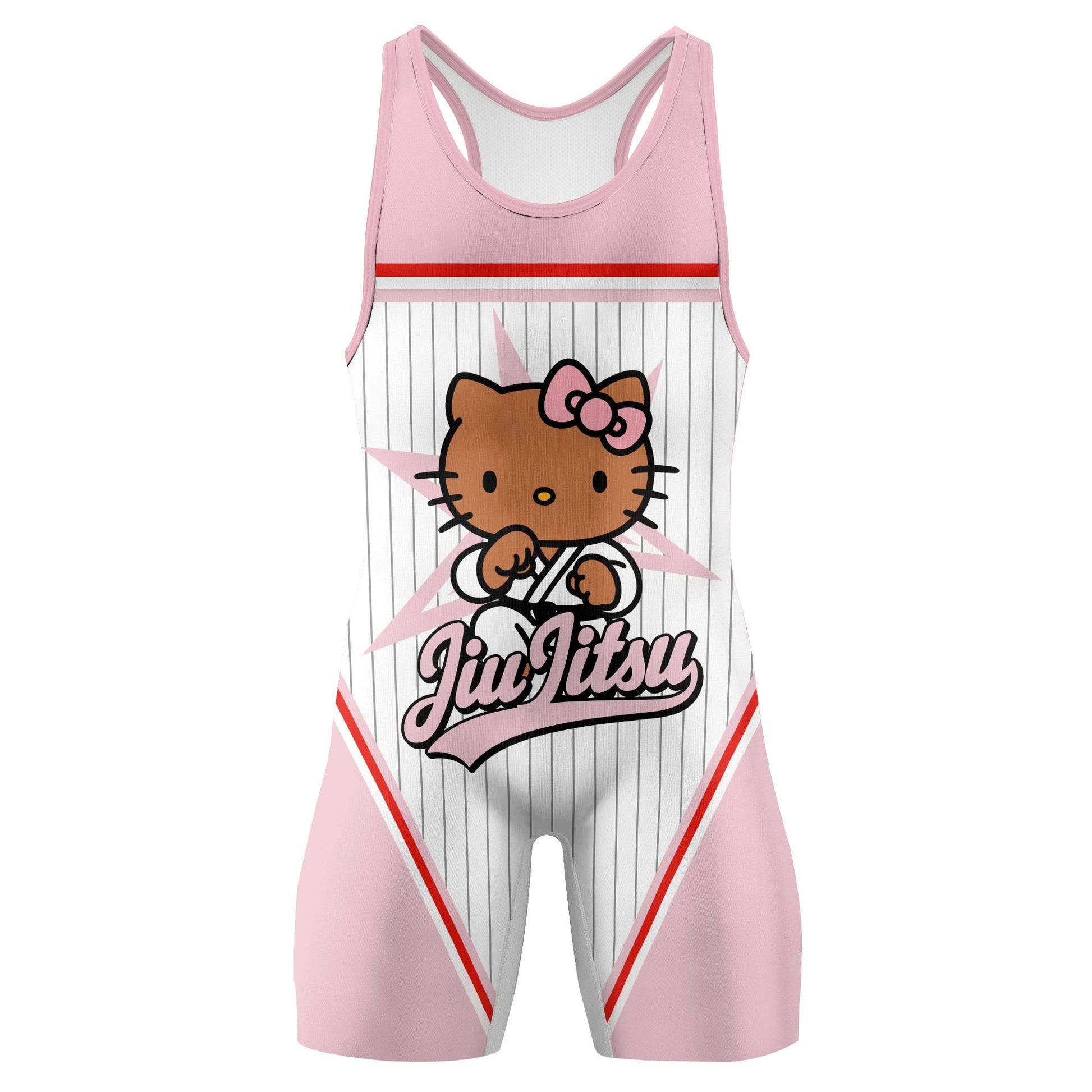 Personalized Jiu Jitsu Hello Kitty Wrestling Singlet