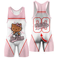 Personalized Jiu Jitsu Hello Kitty Wrestling Singlet