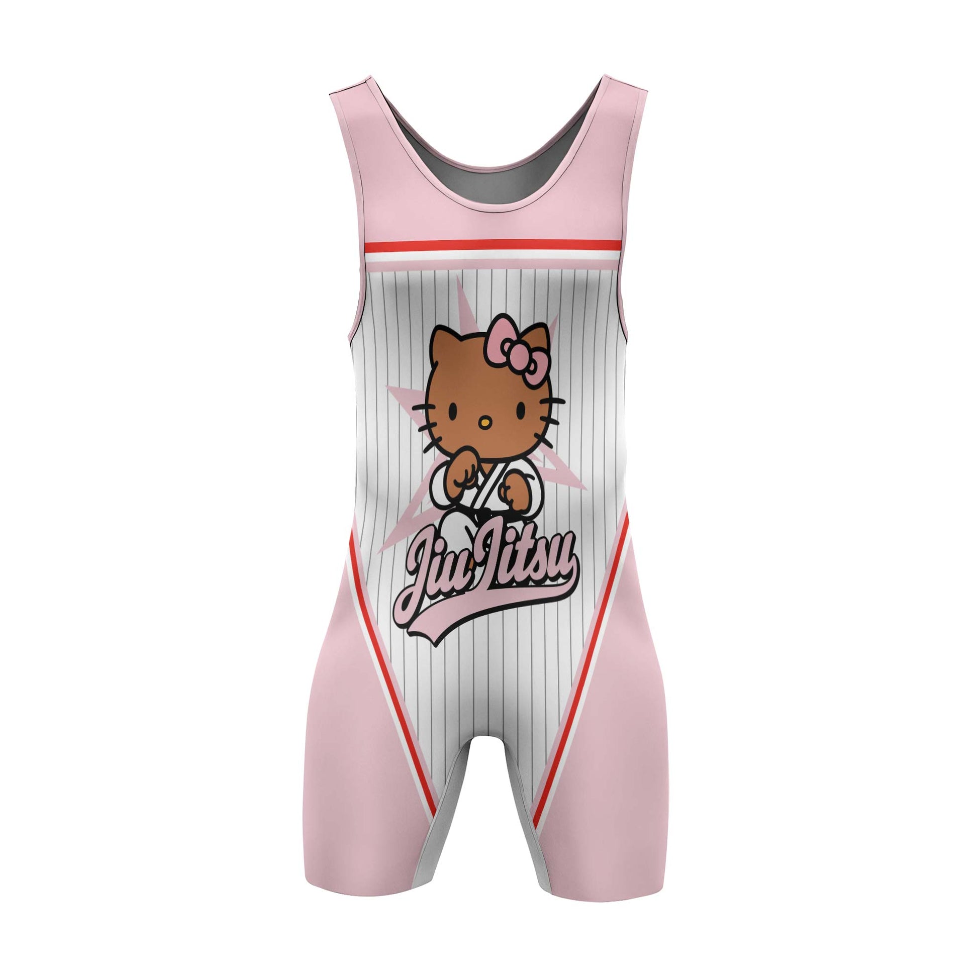 Personalized Jiu Jitsu Hello Kitty Wrestling Singlet