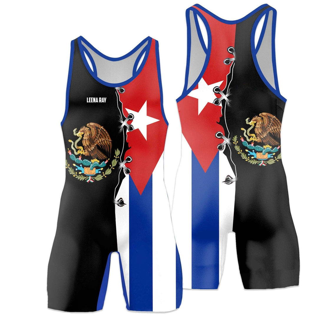 Personalized Mexico Cuba Wrestling Singlet