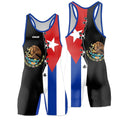 Personalized Mexico Cuba Wrestling Singlet