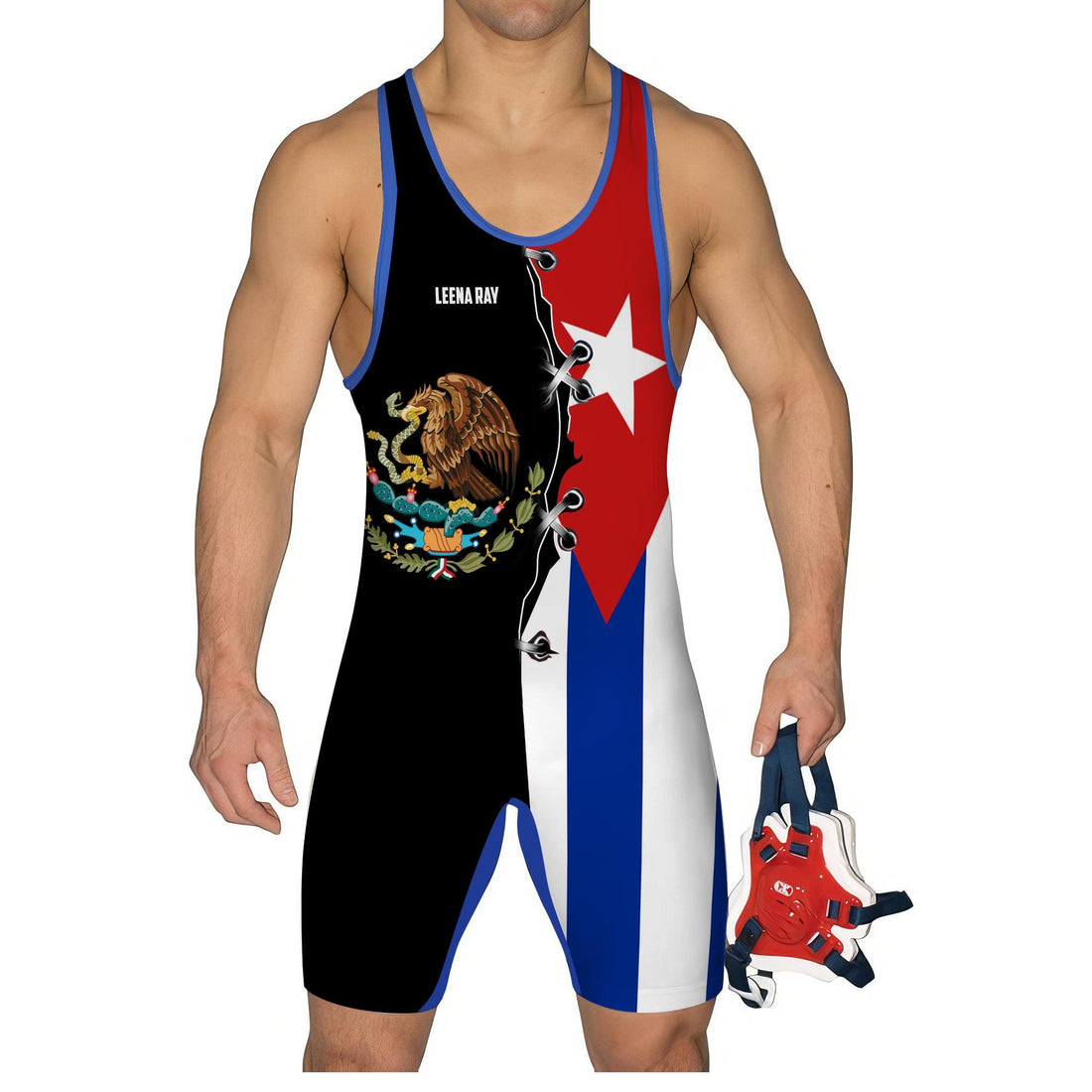 Personalized Mexico Cuba Wrestling Singlet