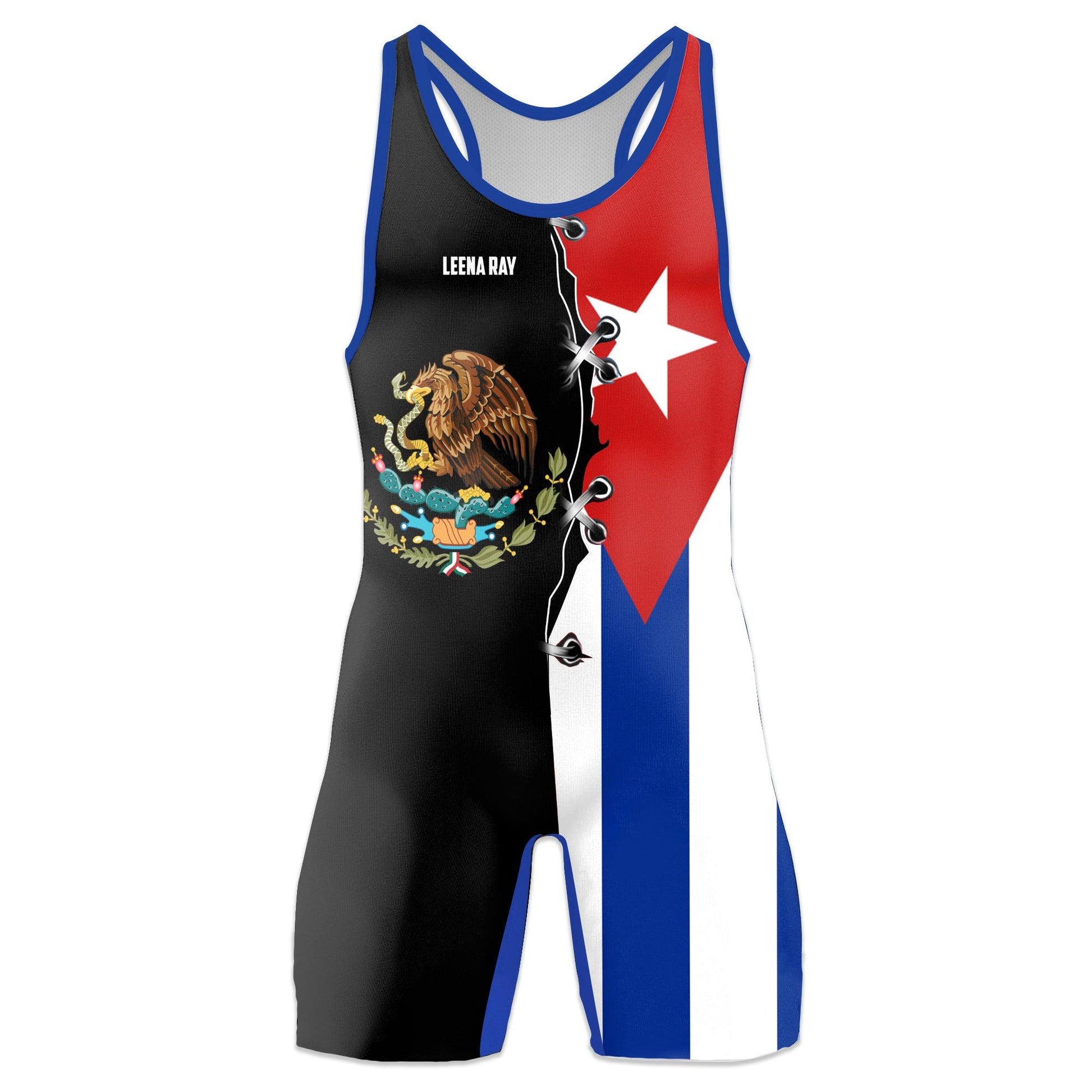 Personalized Mexico Cuba Wrestling Singlet