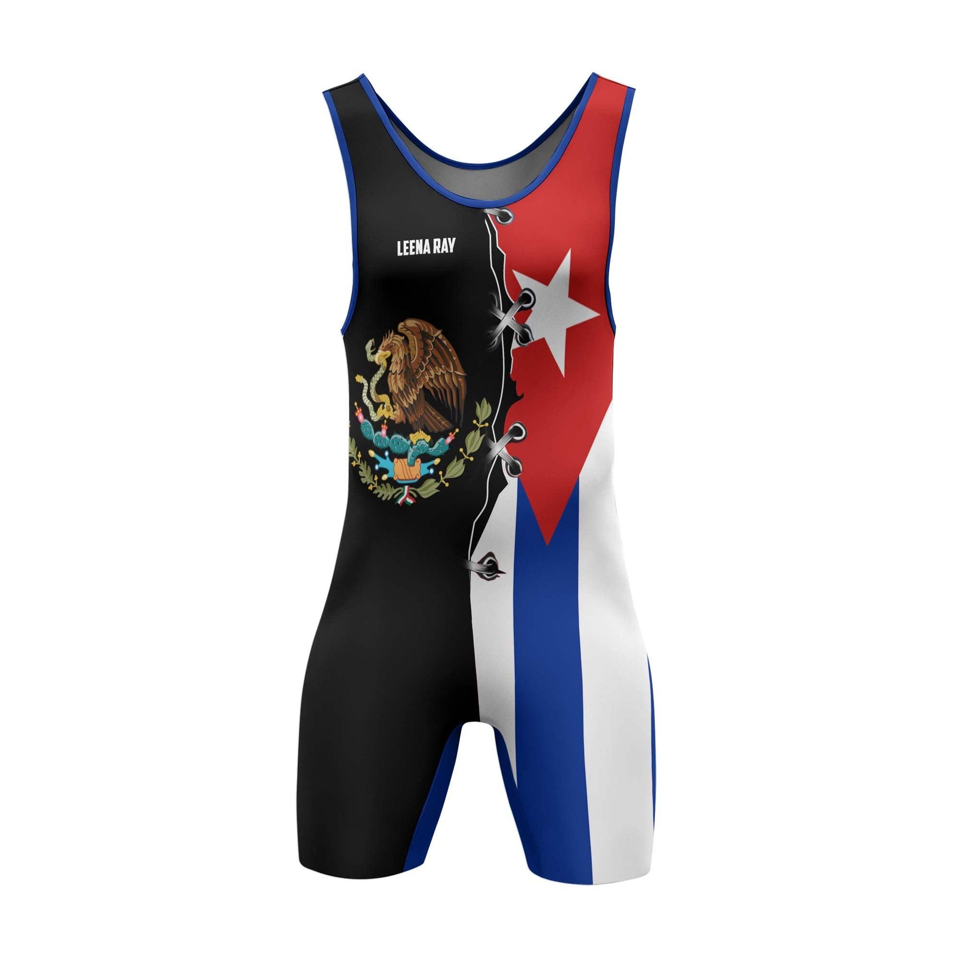 Personalized Mexico Cuba Wrestling Singlet