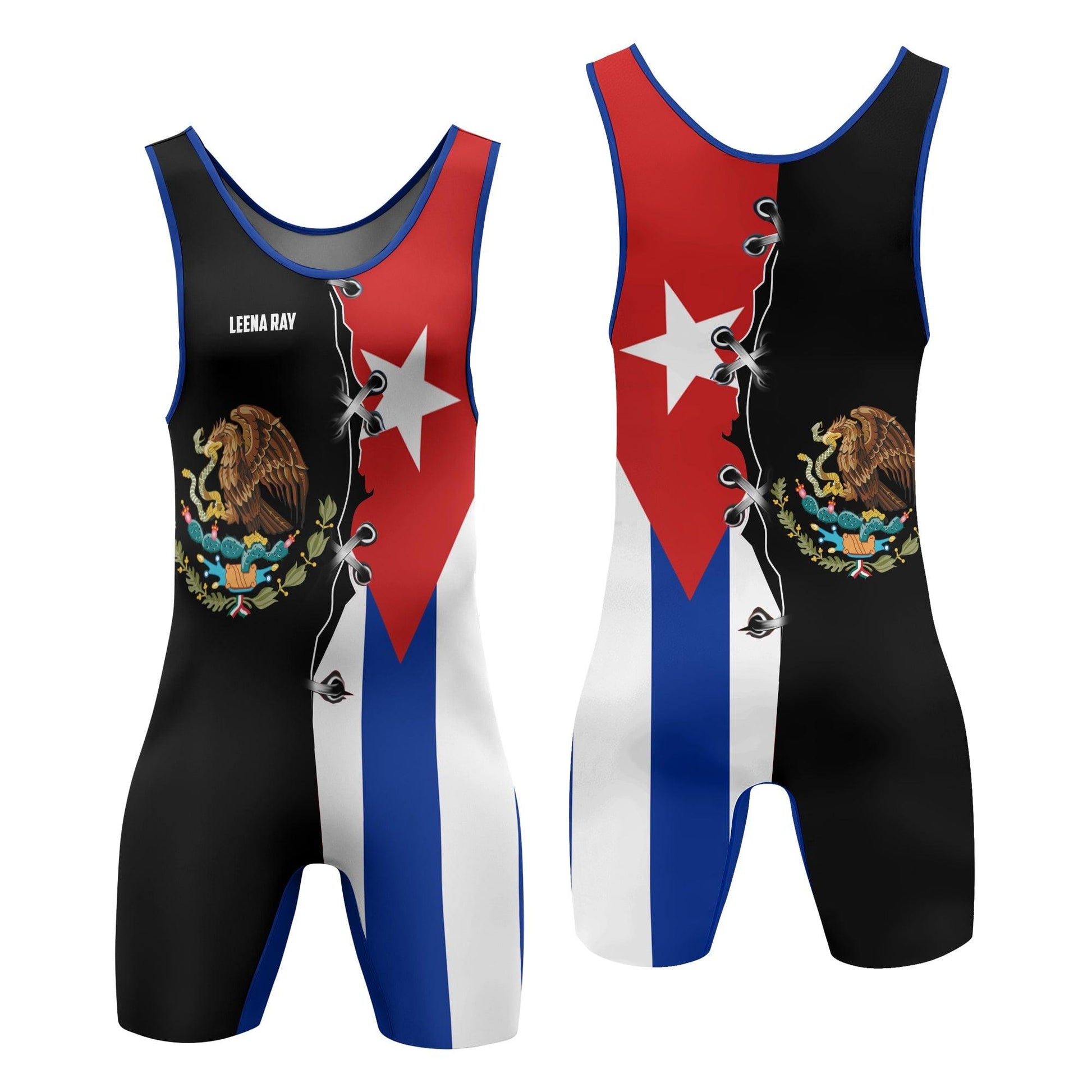 Personalized Mexico Cuba Wrestling Singlet