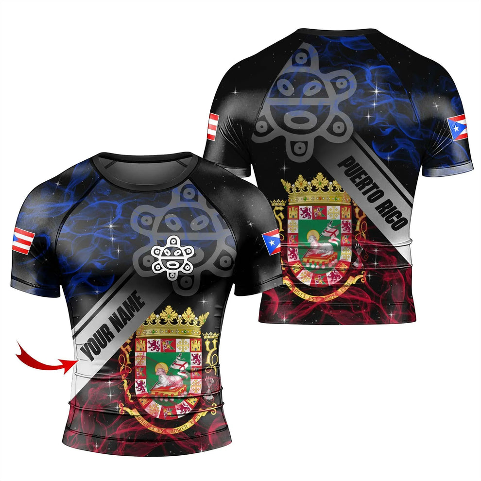 Costa Rica Rash Guard Personalized Puerto Rican Legend Rash Guard | Athletic Rash Guard