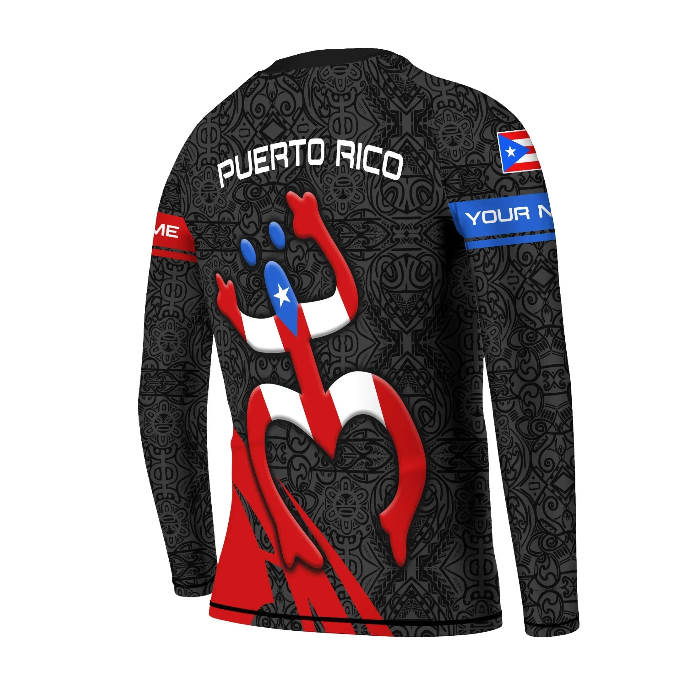 Costa Rica Rash Guard Personalized Puerto Rican Spirit Kids Rash Guard