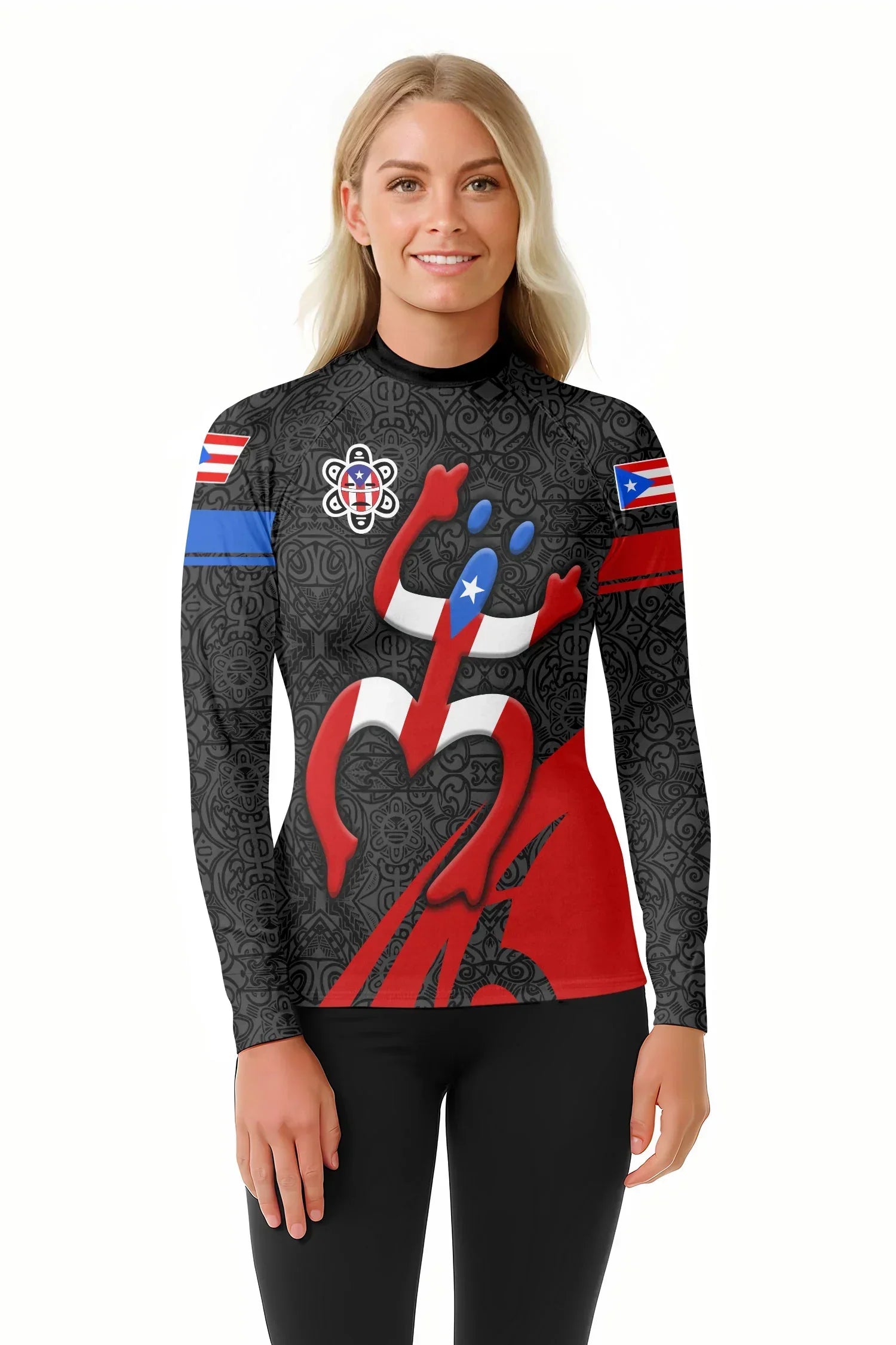 Personalized Puerto Rican Spirit Rash Guard | Athletic Rash Guard