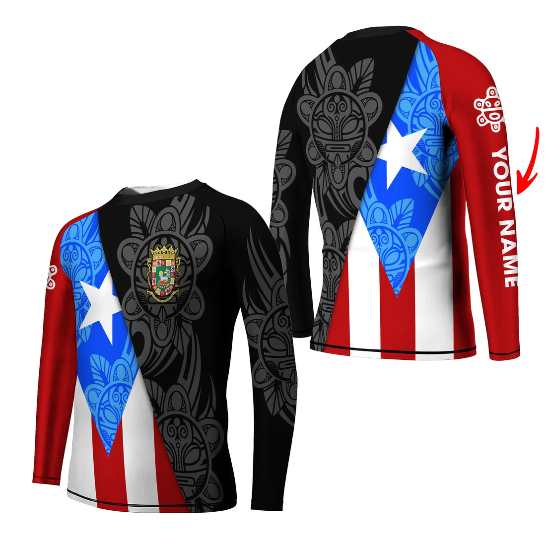Personalized Puerto Rico Resilience Kids Rash Guard