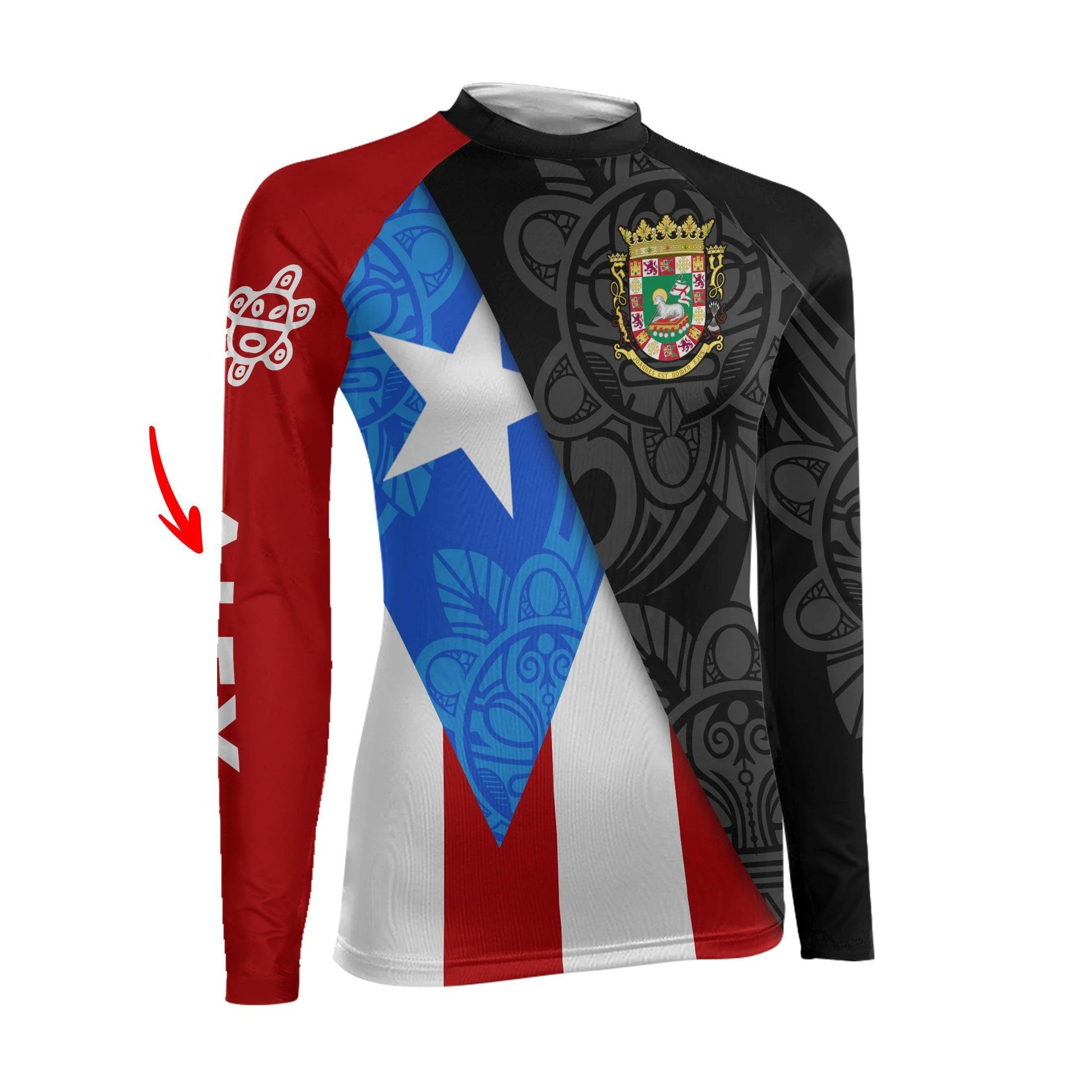 Personalized Puerto Rico Resilience Rash Guard