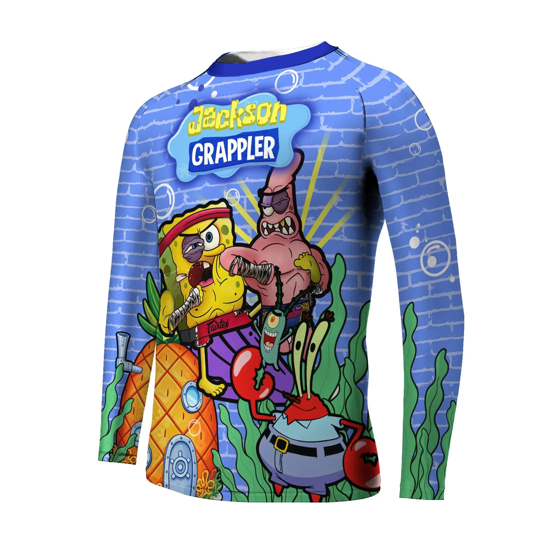 Personalized Spongebob Martial Art Kids Rash Guard