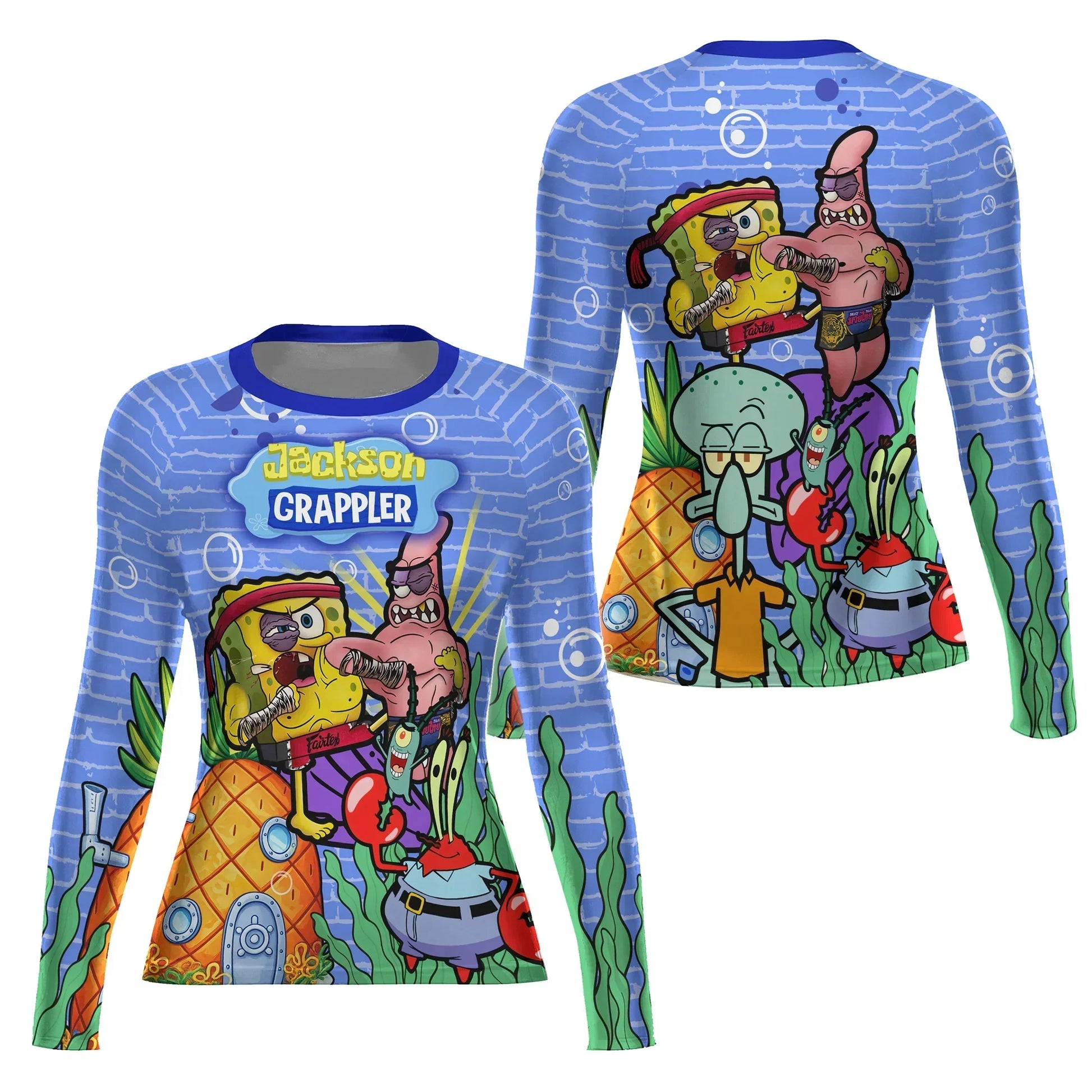 Personalized Spongebob Martial Art Rash Guard