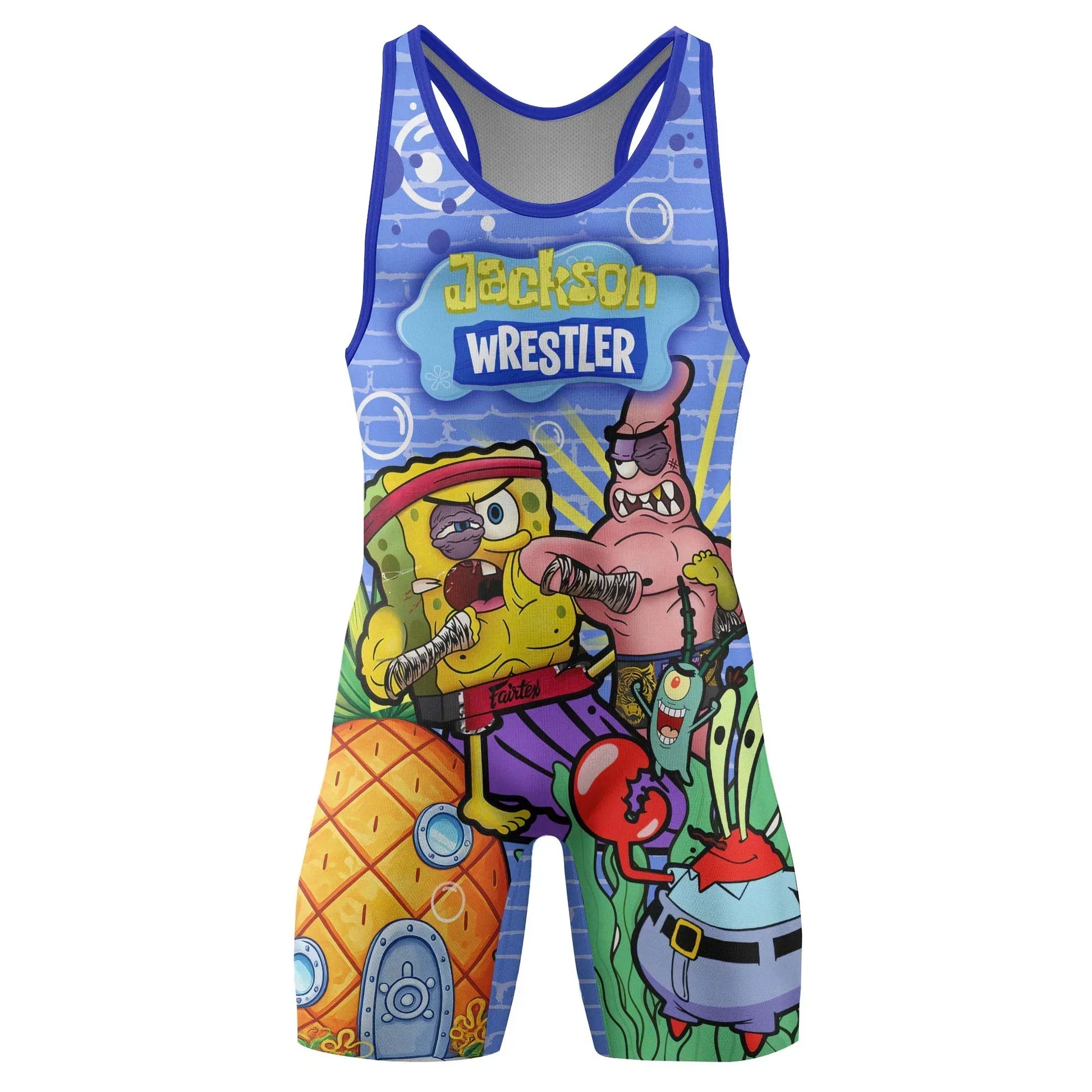 Personalized Spongebob Martial Art Wrestling Singlet