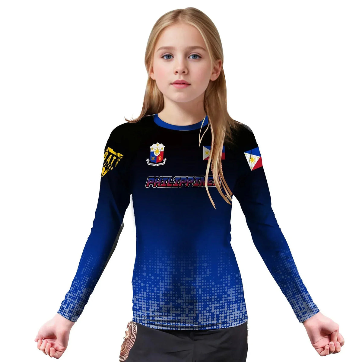 Philippines Halftone Kids Rash Guard | Athletic Wear