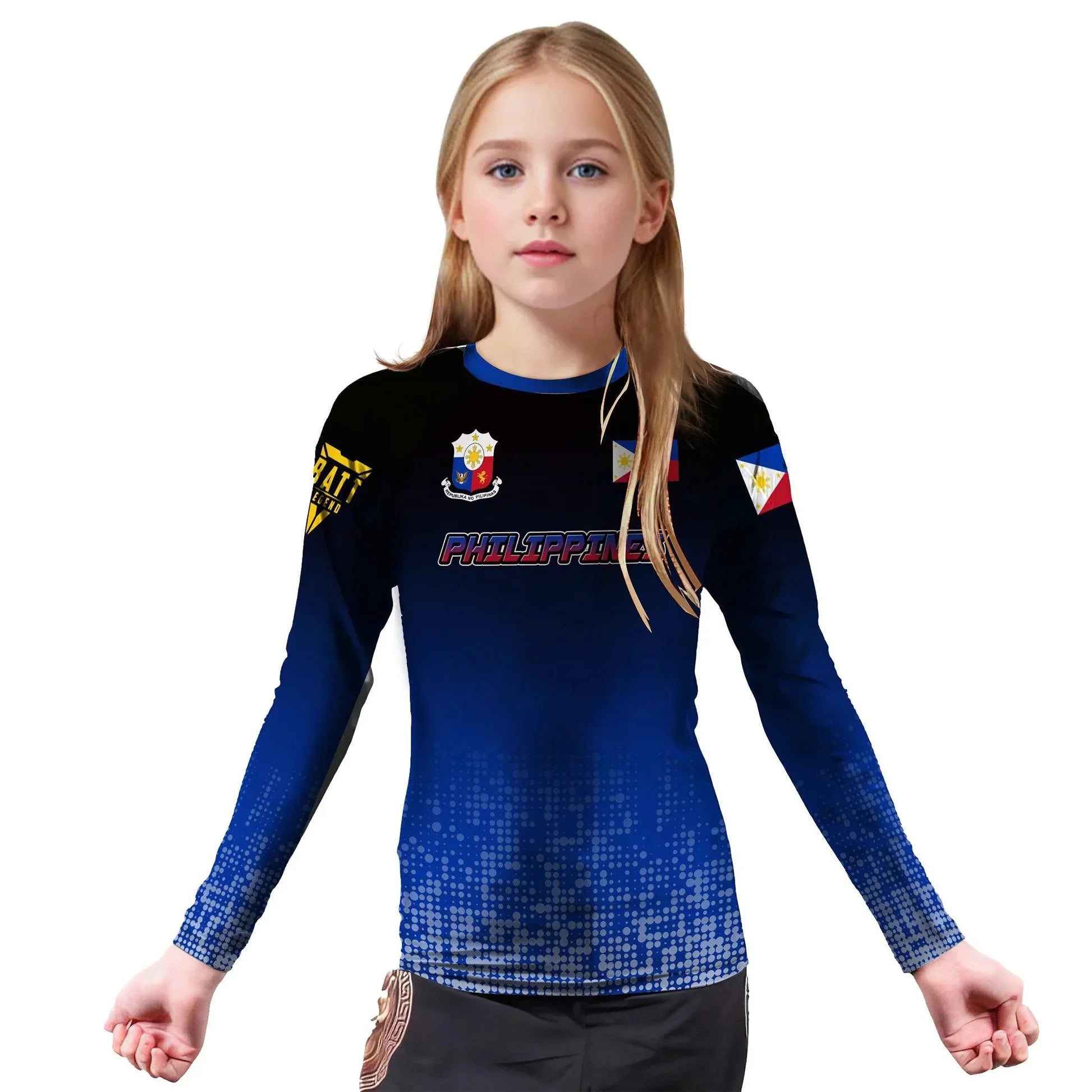 Philippines Halftone Kids Rash Guard