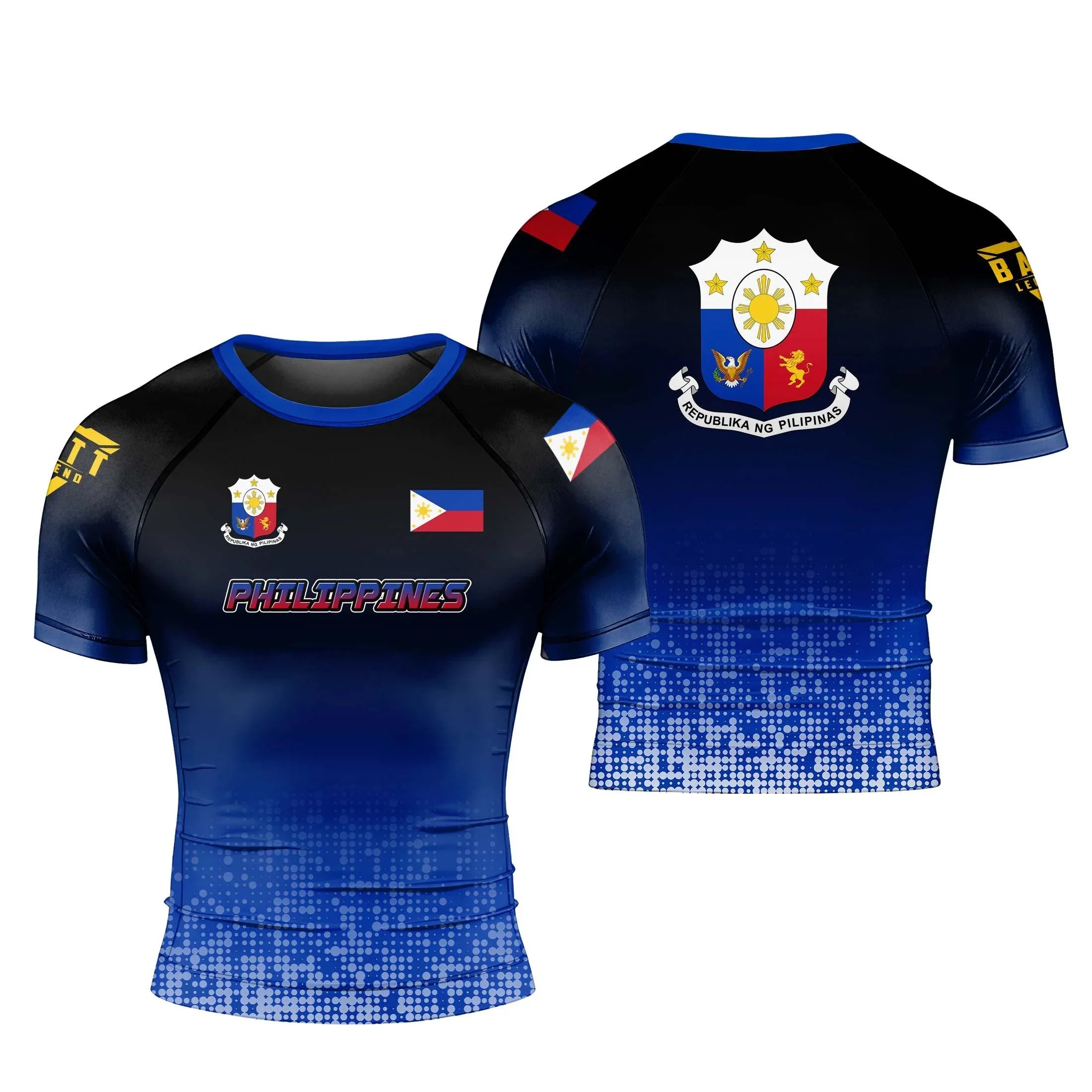 Philippines Halftone Rash Guard - Athletic Performance