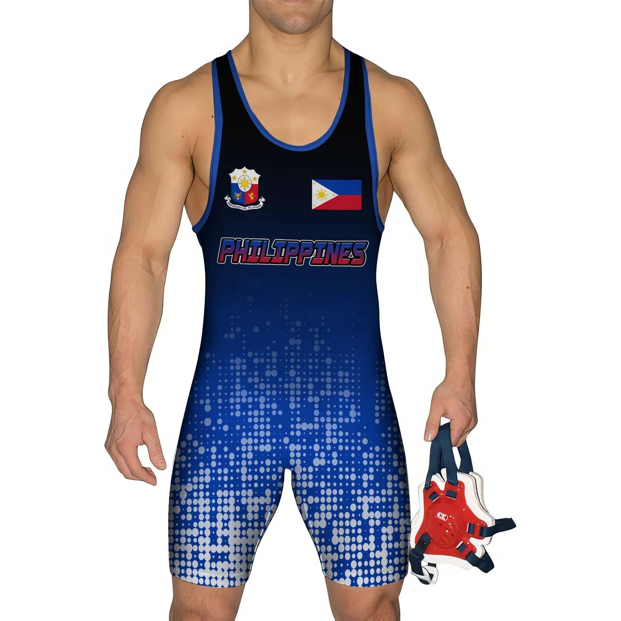 Philippines Halftone Wrestling Singlet | Top Wrestling Gear