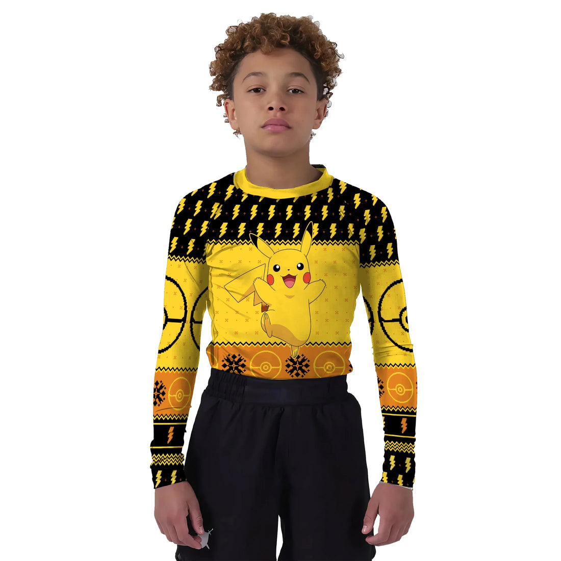 Pikachu Christmas Cheer Kids Rash Guard