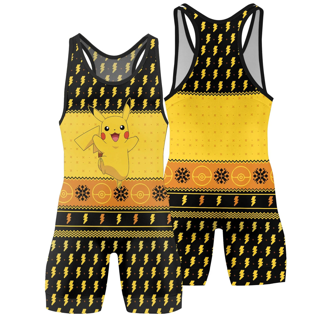 Pikachu Christmas Cheer Wrestling Singlet