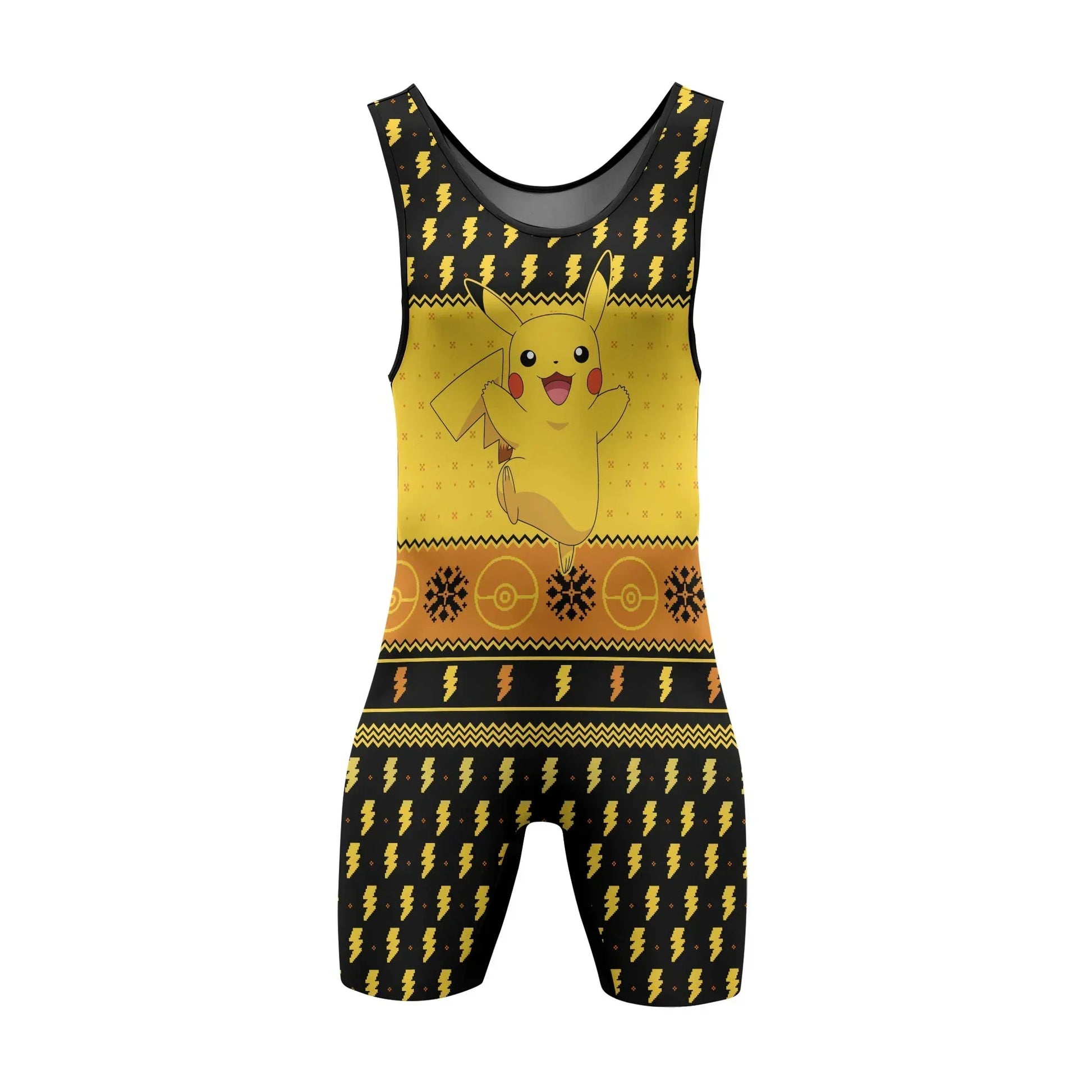 Pikachu Christmas Cheer Wrestling Singlet