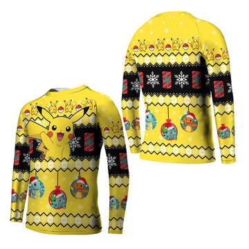 Pikachu Christmas Kids Rash Guard