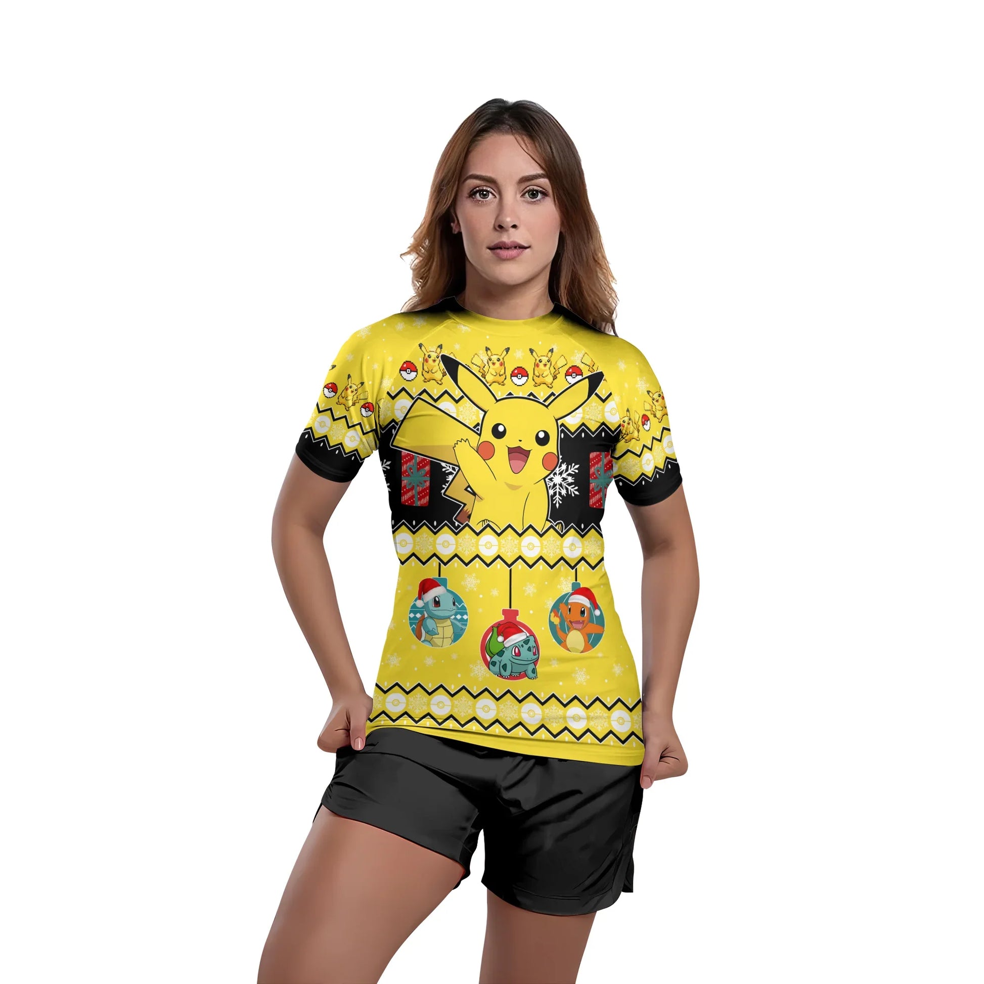 Pikachu Christmas Rash Guard