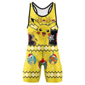 Pikachu Christmas Wrestling Singlet