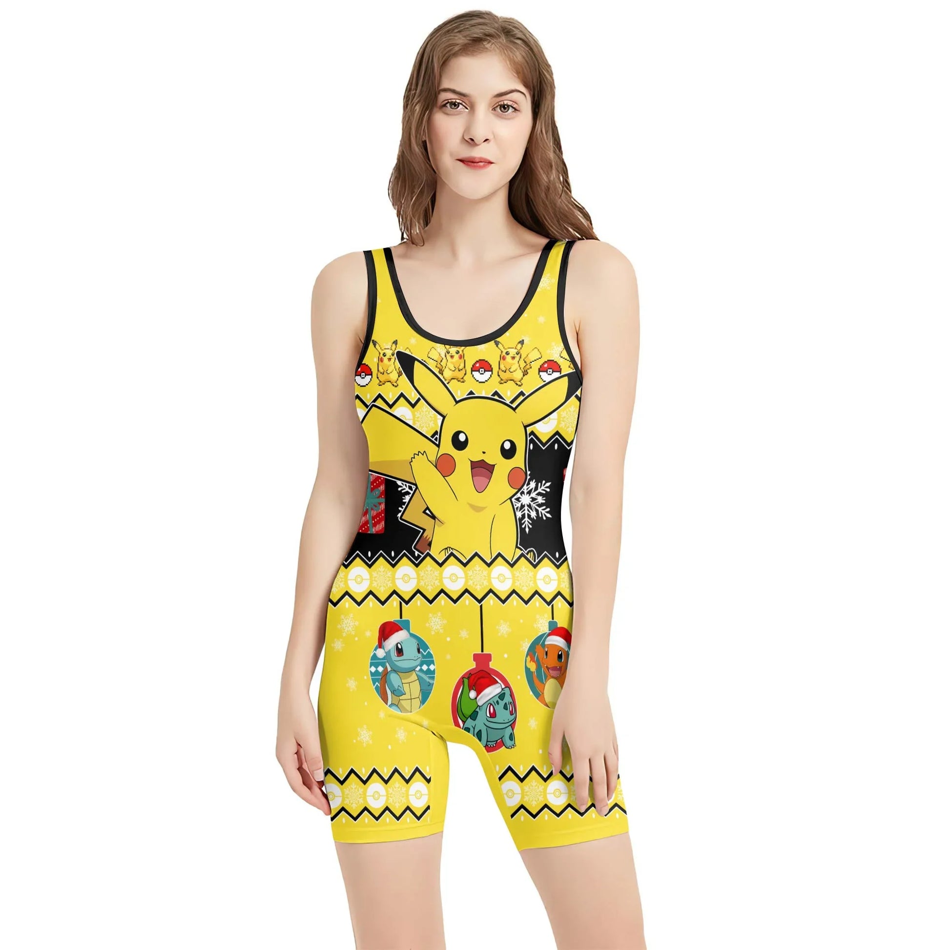 Pikachu Christmas Wrestling Singlet