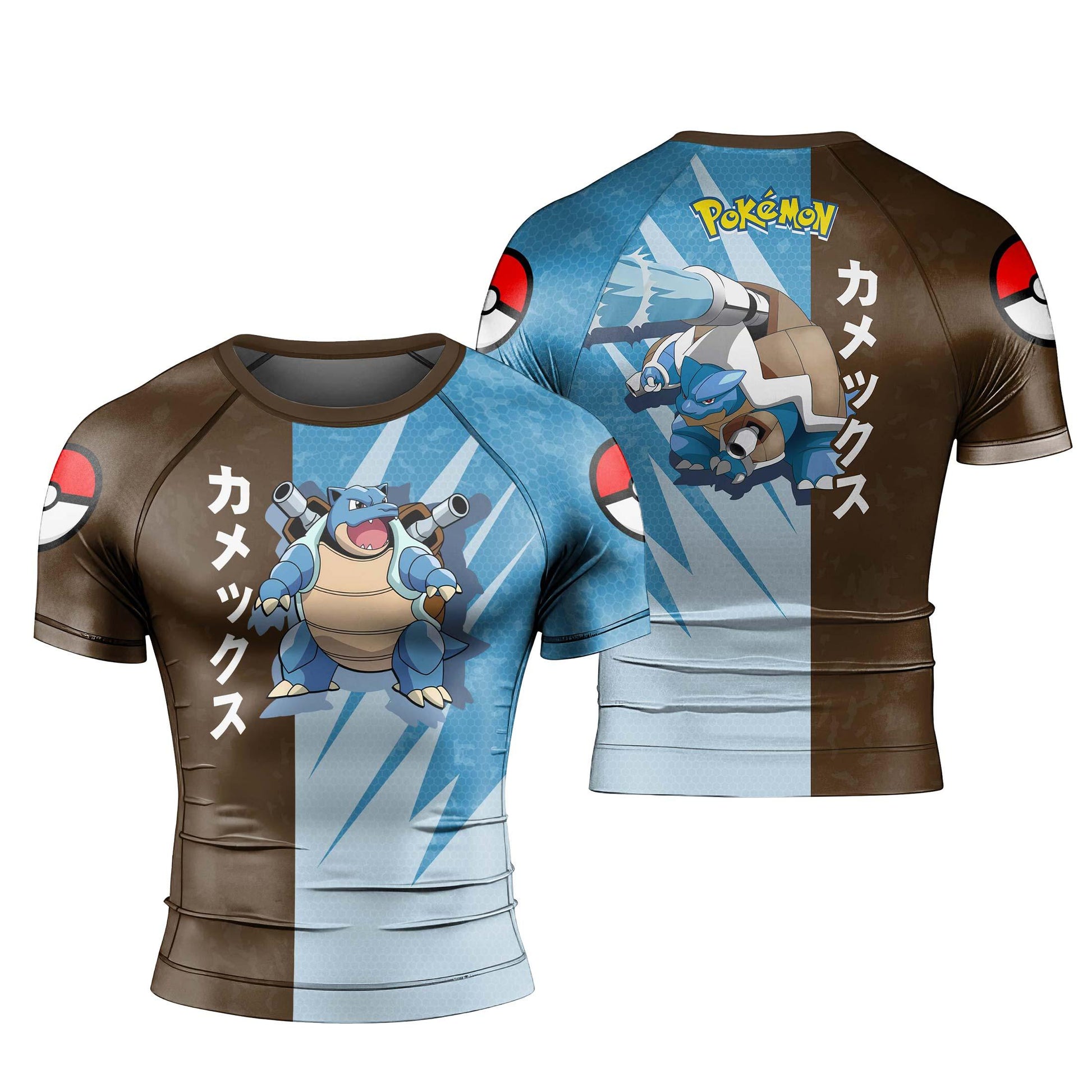 Pokemon Blastoise Water Cannon Rash Guard