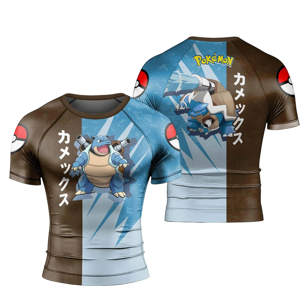 Pokemon Blastoise Water Cannon Rash Guard | Athletic Wear