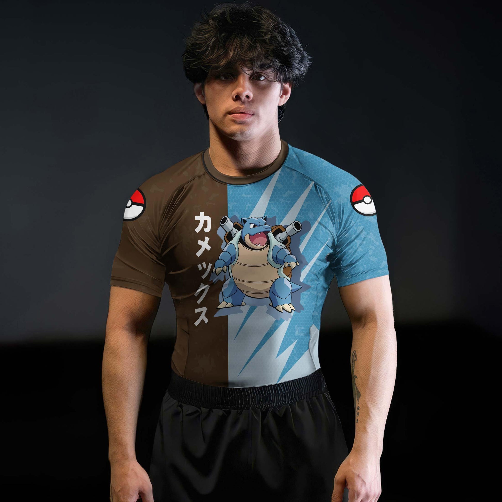 Pokemon Blastoise Water Cannon Rash Guard
