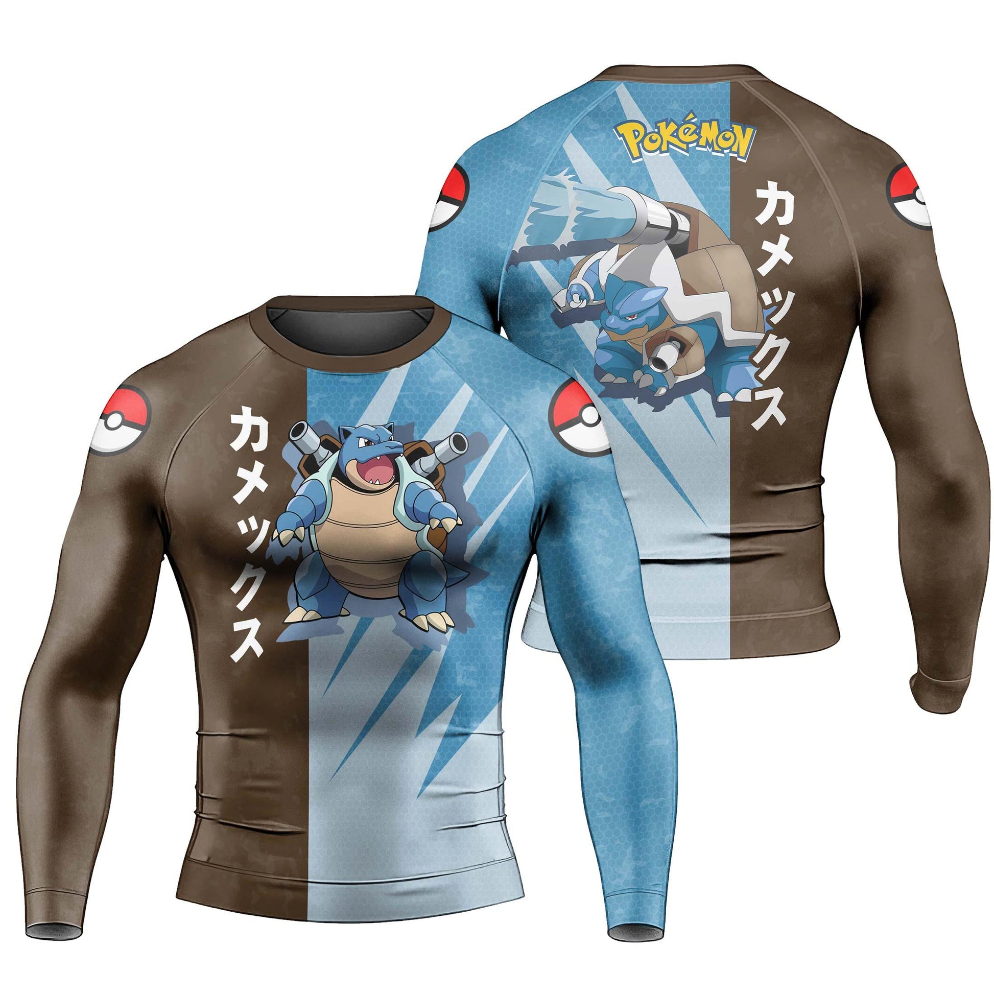 Pokemon Blastoise Water Cannon Rash Guard