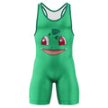 Pokemon Bulbasaur Face Wrestling Singlet