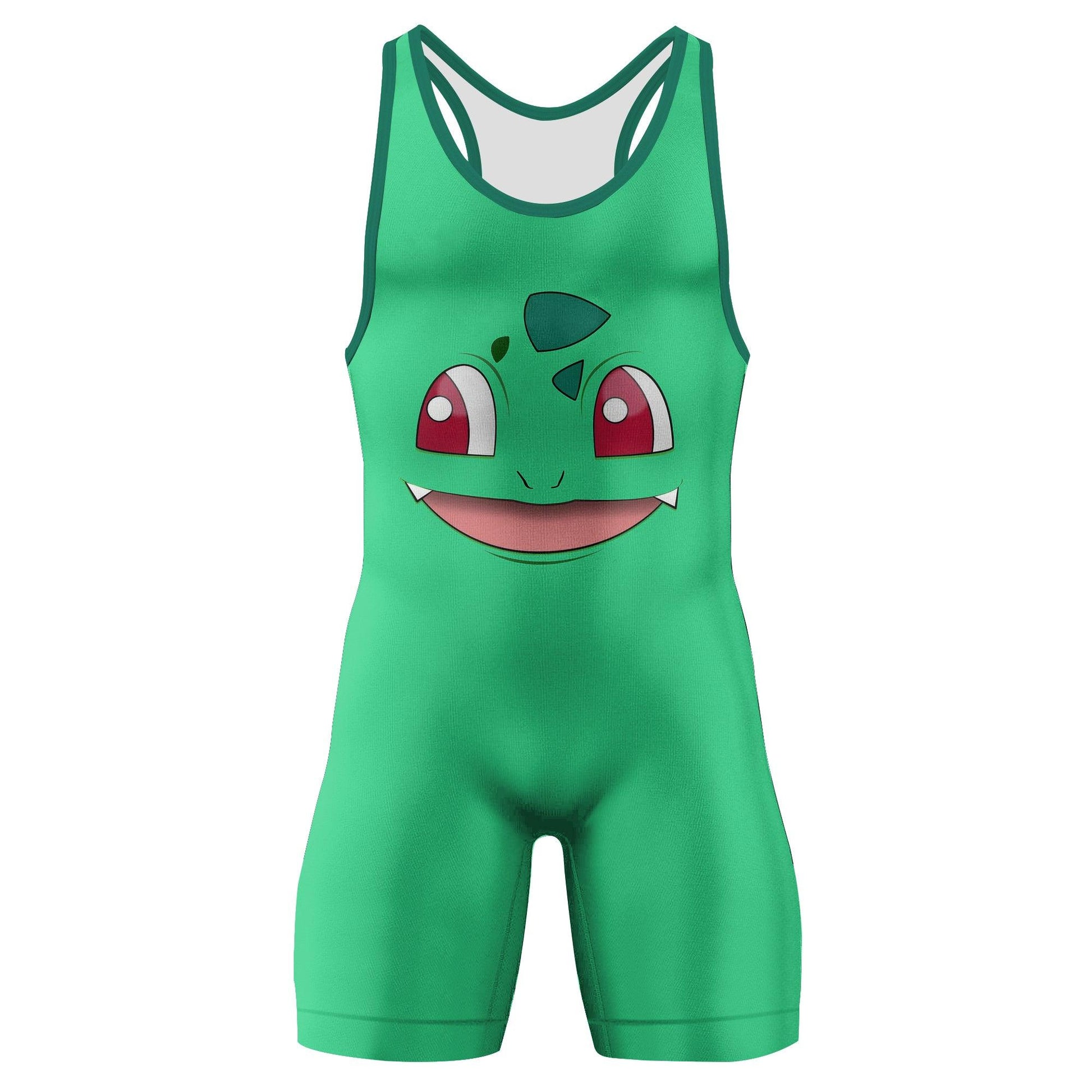 Pokemon Bulbasaur Face Wrestling Singlet
