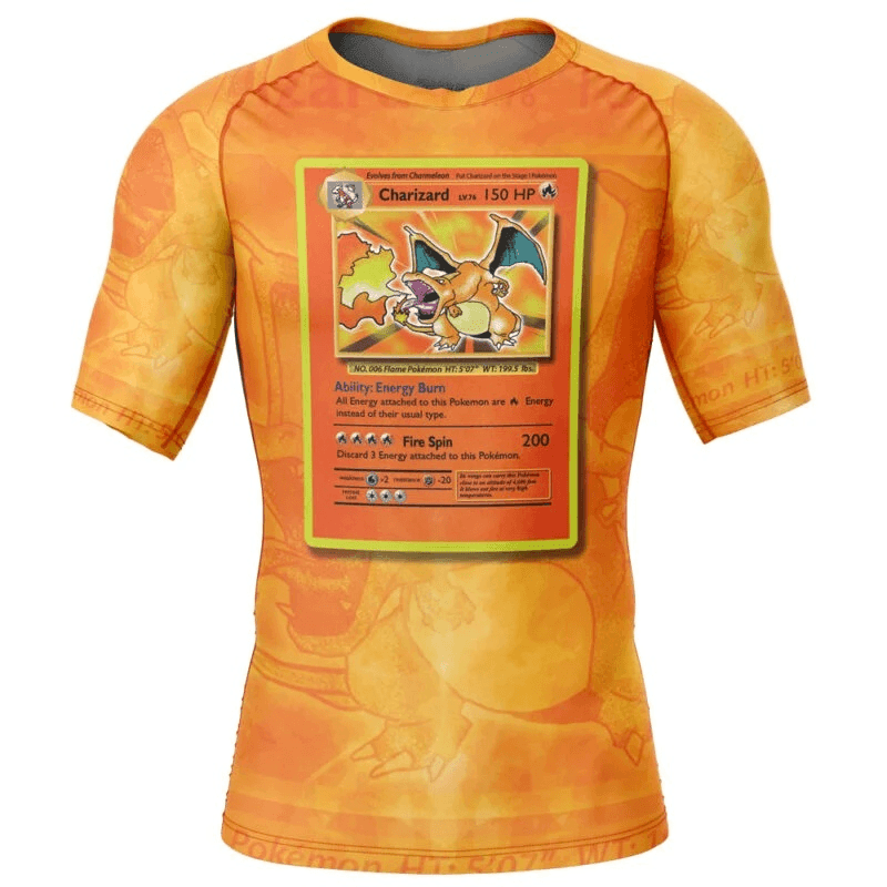 Charizard Pokemon Card Rash Guard