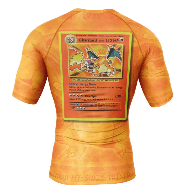 Charizard Pokemon Card Rash Guard