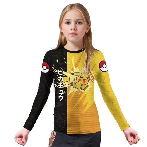 Pokemon Classic Pikachu Kids Rash Guard | Athletic Wear