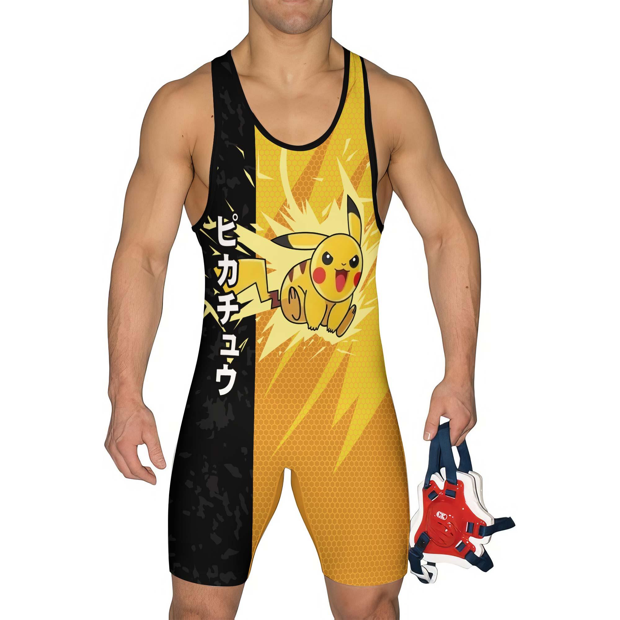 Pokemon Classic Pikachu Wrestling Singlet | Wrestling Singlet