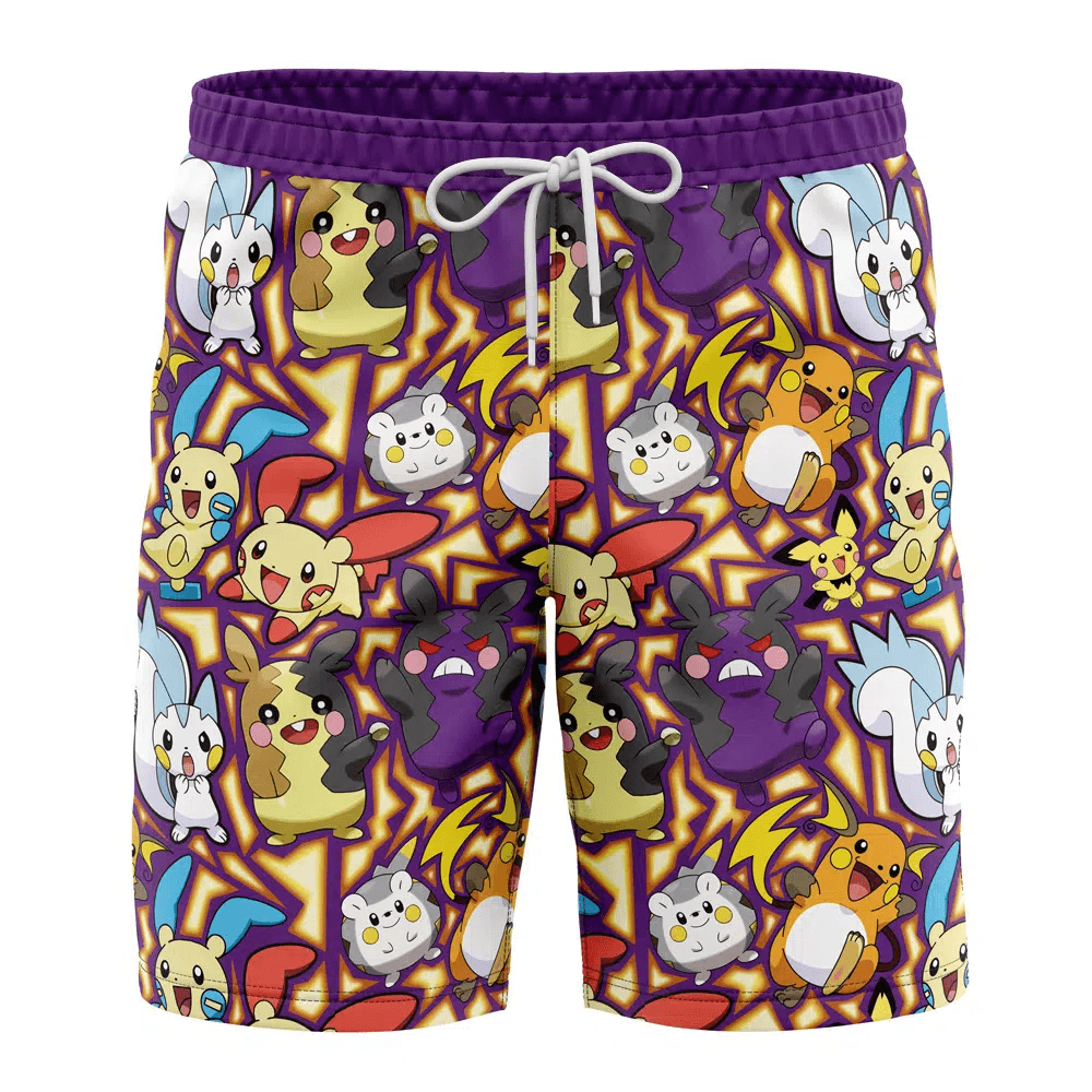 Pokemon Cute Electric Type Swim Trunks