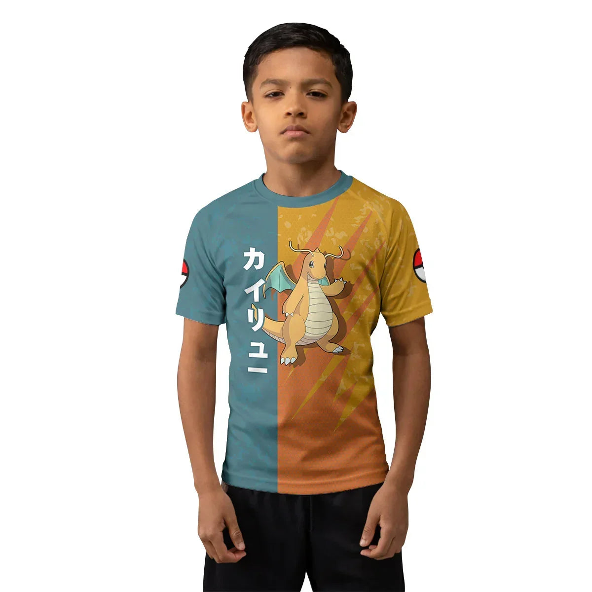 Pokemon Dragonite Sky Dragon Kids Rash Guard