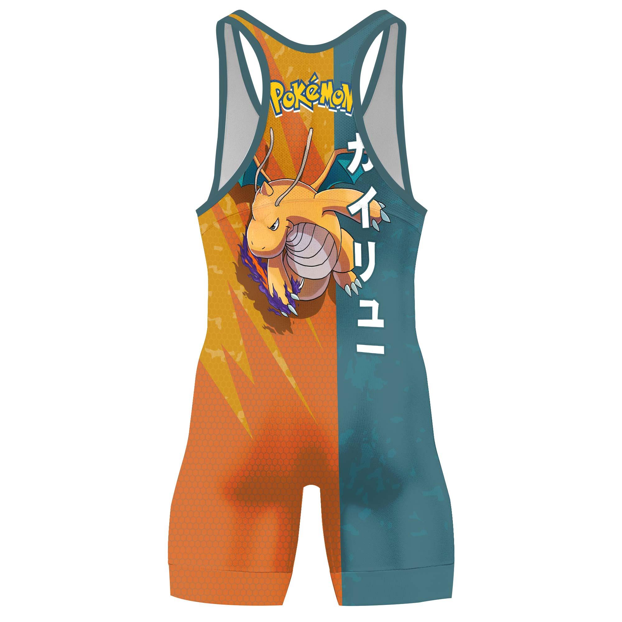 【限定】 Li-ning × Pokémon elite singlet Pokemon Dragonite Sky Dragon Wrestling Singlet