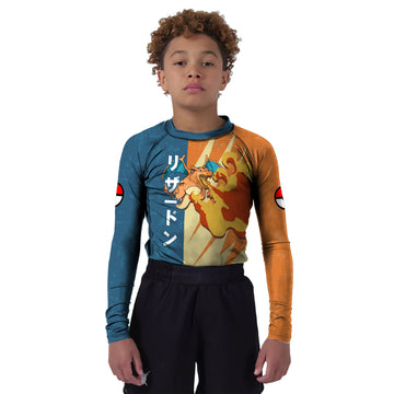 Pokemon Fire Dragon Charizard Kids Rash Guard