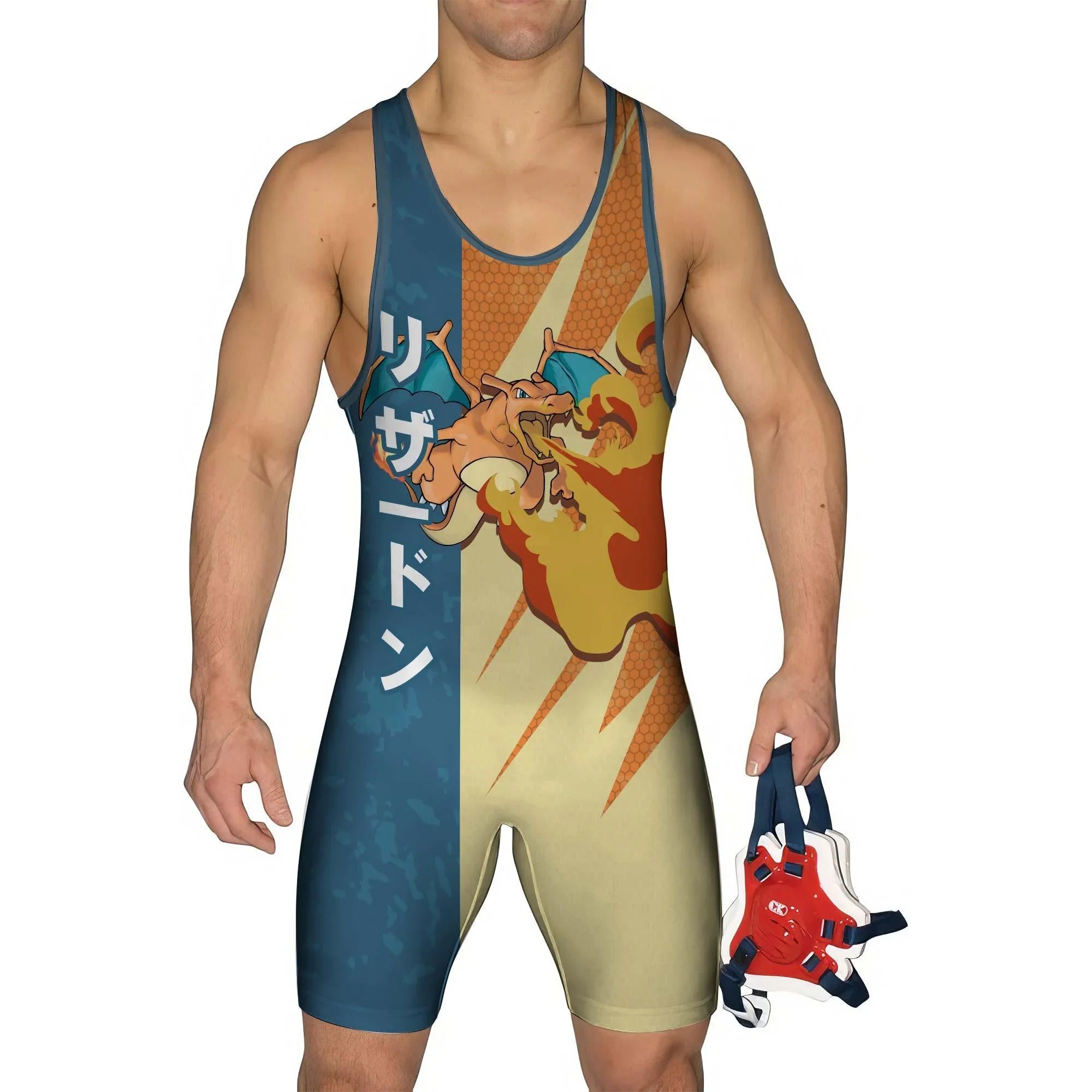 Pokemon Fire Dragon Charizard Wrestling Singlet | No-Gi Gear