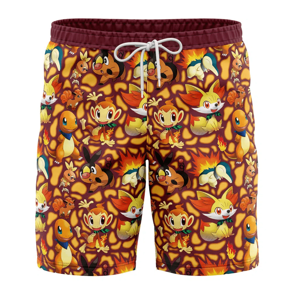 Pokemon Fire Type Swim Trunks
