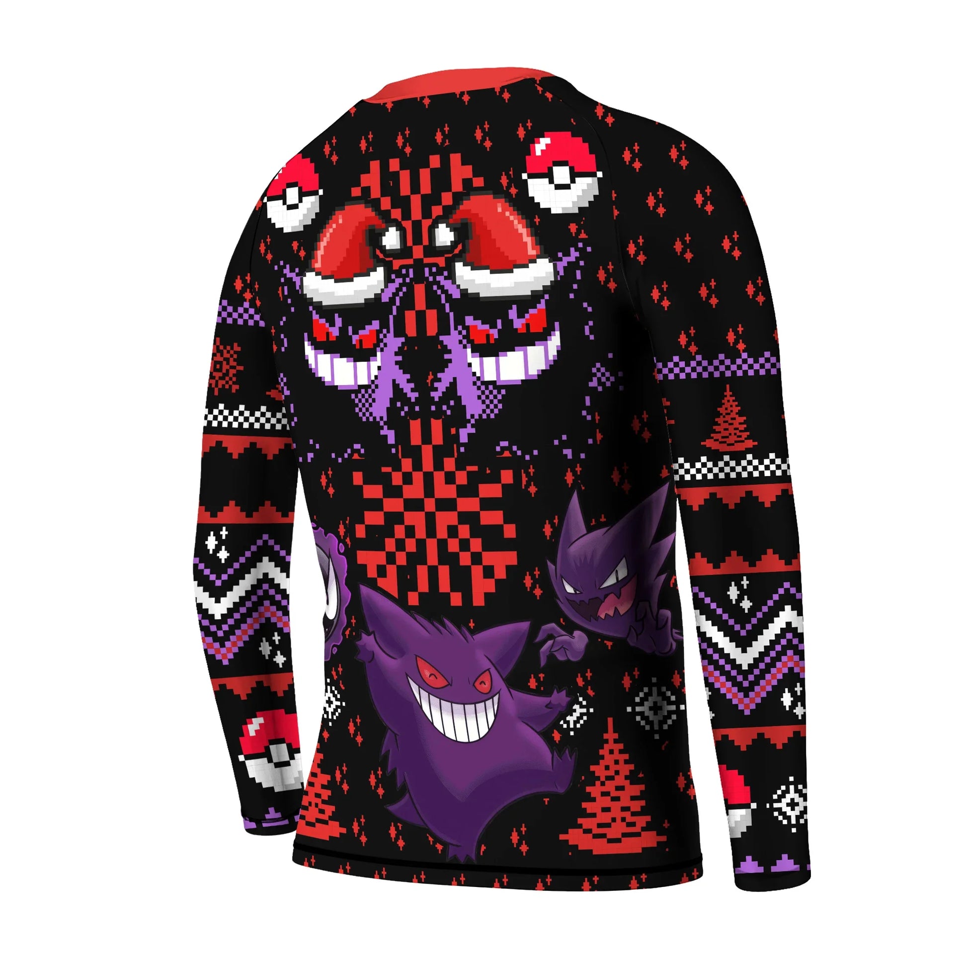 Pokemon Gastly Haunter Gengar Christmas Kids Rash Guard