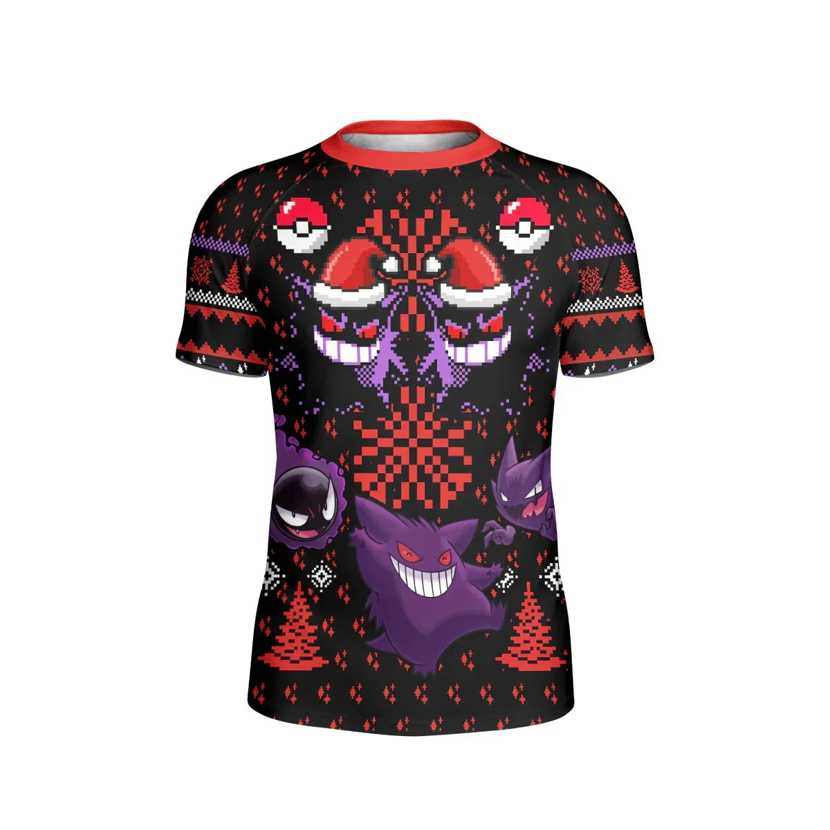 Pokemon Gastly Haunter Gengar Christmas Kids Rash Guard
