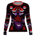 Pokemon Gastly Haunter Gengar Christmas Rash Guard